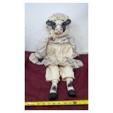 vintage dressed stuffed cow doll