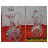 Cut Glass vinegar cruets