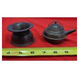 Salesman Sample Spitton & Tea Kettle Brass