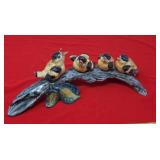 VINTAGE STANGL GOLDFINCHES MOTHER BABIES BIRD