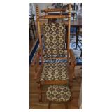 Needlepoint Chair & Foot Stool
