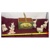 Resin rabbit figurines with Disney Winnie the