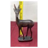 Hand carved wooden antelope