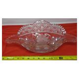 14 inch length Cut Glass basket