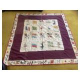 Quilt of various flags, 4ï¿½ x 4ï¿½