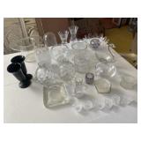 Cut glass vases, hat, Germany, crystal glasses,