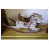 Wooden Folk Rocking Horse