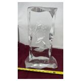 1979 engraved lucite or acrylic sculpture