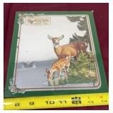 Advertising mirror with deer Dan Cole motors