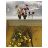 Artificial flowers, roses, and vase Xeniaï¿½s in