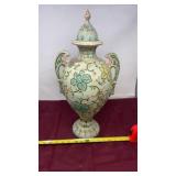 Nippon porcelain vase or urn featuring extensive