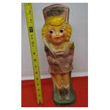 Vintage Chalkware Drum Majorette Figurine,