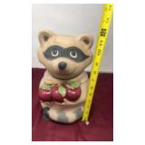 Vintage Metlox "Poppy Trail" Raccoon Cookie Jar