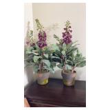 Artificial two of them foxglove plants