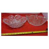 Two cut Glass bowls