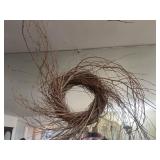 Large grapevine wreath with sticks