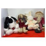 Assorted holiday decor/ Stuffed animals