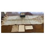 Vintage crocheted table, runner, crocheted