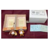 Schmid Roosevelt Bears in Trunk 1984Jointed Teddy