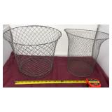 Old wire mesh baskets