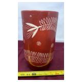 WAYLANDE Gregory mid-century red fern vase 1950s