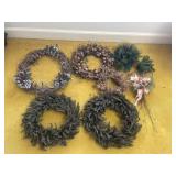 Decorative Christmas wreaths mostly new