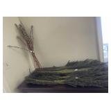 Seven new swag/wreath pieces, pussy willow stems