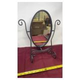 Table make up mirror metal frame