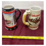 2 1992 Anheuser, Bush, Clydesdale, Steins and A