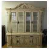 The white Co 2pc Massive China Hutch 80 x 21 x 90
