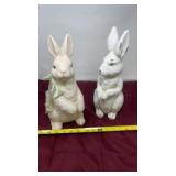 Ceramic rabbit figurine statues 13 inches tall