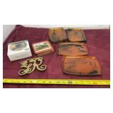 mid-century modern Lucite trays or appetizer