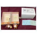 Schmid Roosevelt Bears in Trunk 1984 Jointed Teddy