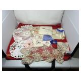 vintage textile items, primarily handmade