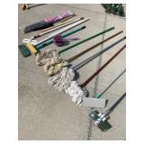 All mops and dusters.