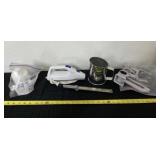 Sifter, electrical knife and cheese graters