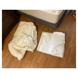 Queen size mattress protector and white cover