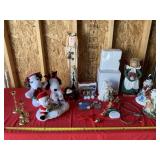 Tote with lid full of all Christmas decor.