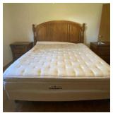 King size bed with wood headboard, Sleep Number