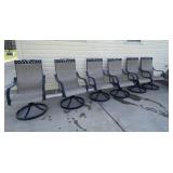 6 nice patio swivel chairs