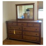 9 drawer dresser with mirror measures 67.5 inches