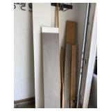 Trim piece, plastic deck piece and wood in