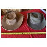 Wool and suede & leather hats.