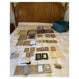 Picture frames and tote with lid.