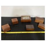 wooden Jewelry boxes, one musical