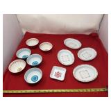 Decorative small bowls. melanine ware and gibson