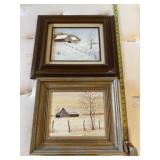 Two canvas framed paintings by Prange in Harvel,