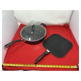 Gold coast flat skillet, titanium skillet with