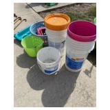 Buckets, basket and tub