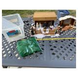 Nativity sets with tote and lid.